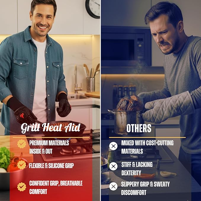 GRILL HEAT AID BBQ Grill Gloves 1472°F - Image 3
