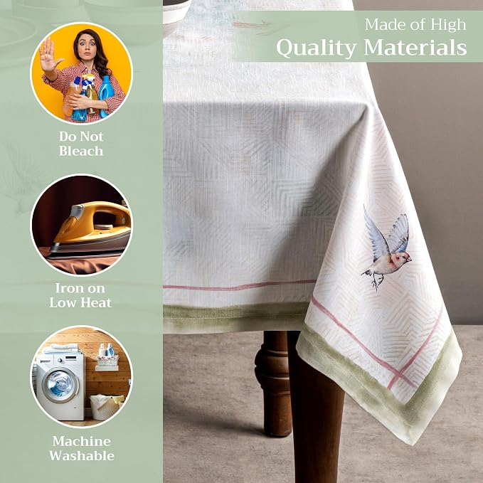 Maison d' Hermine Table Cloth Square Table 100% Cotton 54 x 54 Inches - Image 3