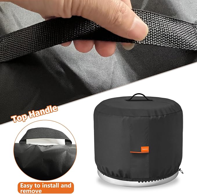 Round Fire Pit Cover, Outdoor 600D Heavy Duty Waterproof Tear-Resistant Yukon - Image 5