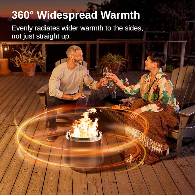 EAST OAK Camber Smokeless Fire Pit 17'' - Image 6