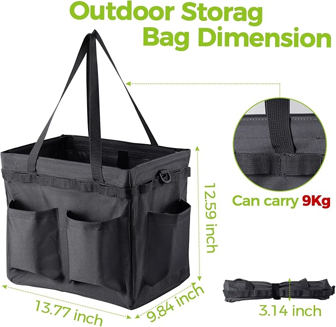 Car Trunk Organizer Multifunctional Storage Toolbox Carry Griddle, Large Grill - Image 3