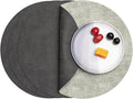 Myir JUN Round Placemats Dual Sided, Faux Leather Place Mats Set of 4 Indoor by MyirJUN