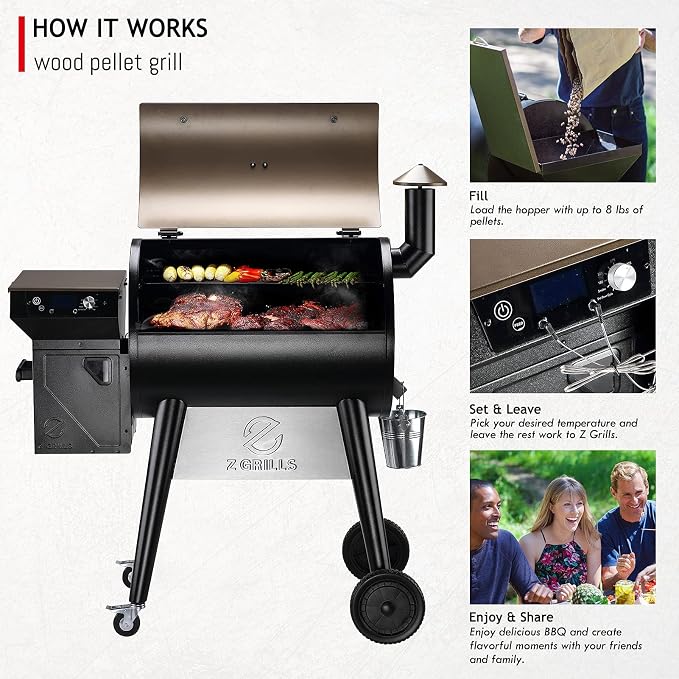 Z GRILLS Upgrade 8 in 1 Wood Pellet Grill & Smoker - Image 2