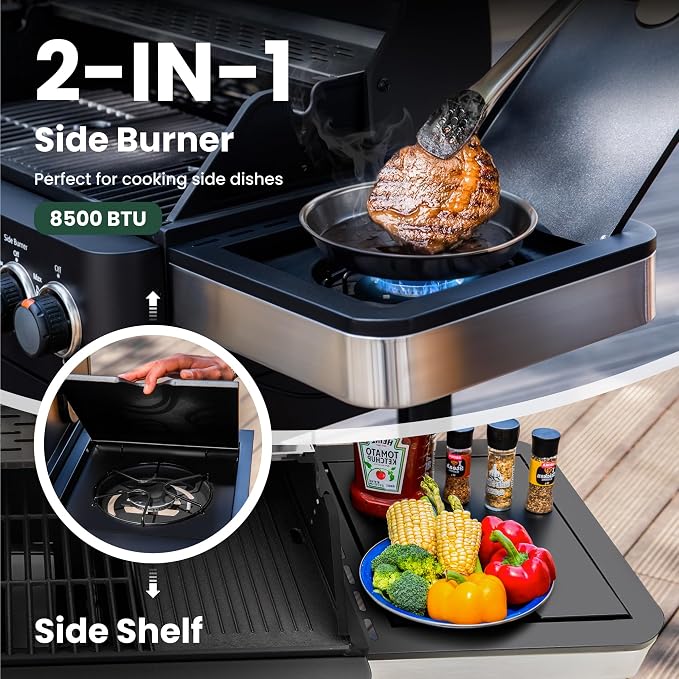 2 in 1 Propane Gas BBQ Grill - Image 6