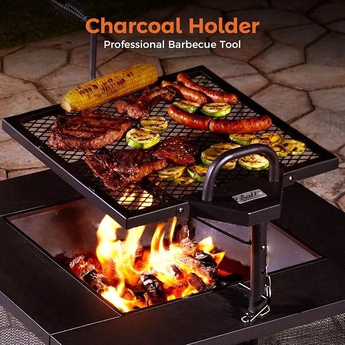 BALI OUTDOORS Fire Pit with BBQ, Outdoor Fire Pit - Image 2