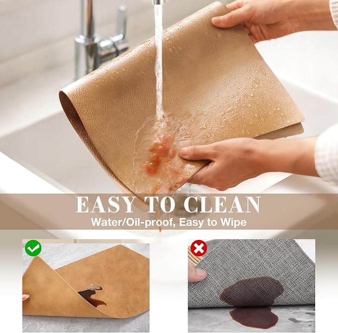 Roxifina Faux Leather Placemats Set of 8 - Image 4