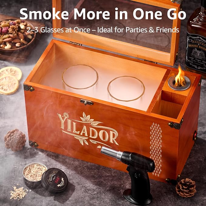 Old Fashioned Smoker Kit – Premium Wooden Gift Box - Image 3