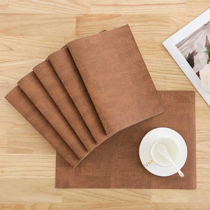 Homaxy Faux Leather Heat Resistant Placemats - Image 9
