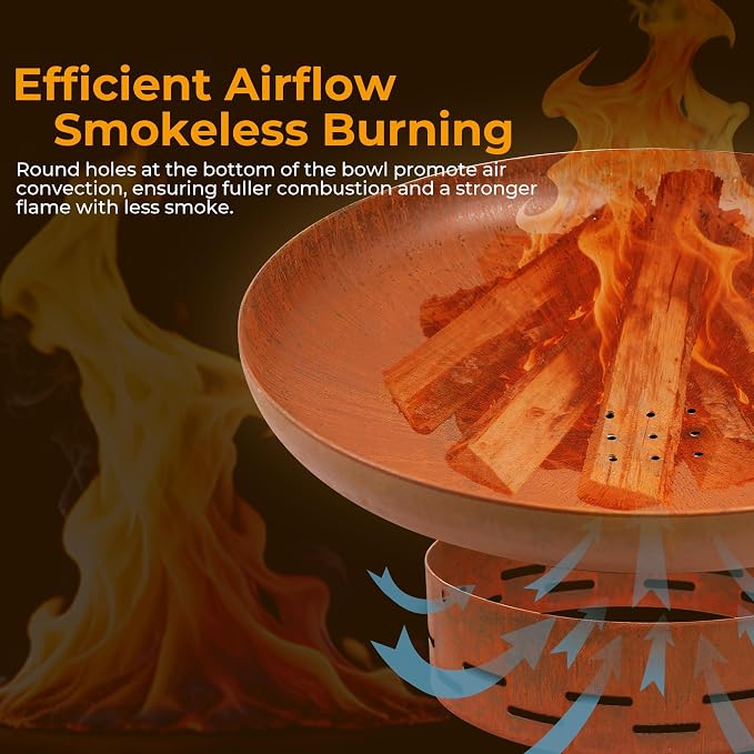 KOL 35" Dia. Heavy-Duty Fire Pit - Image 4