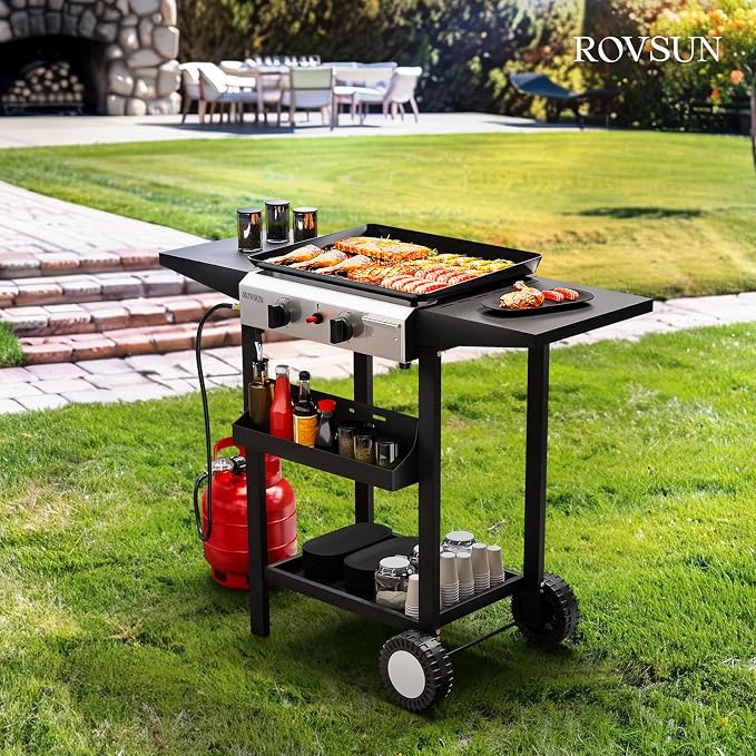 ROVSUN 2 Burner Portable Propane Griddle - Image 7