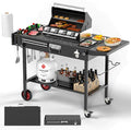 Portable Grill Cart Table with Wheels, by FireStarter