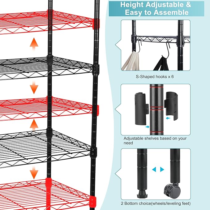Whitmor 6 Tier Storage Shelves, Heavy Duty - Image 5