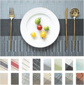 Placemats Set of 4 Vinyl/Plastic Woven Place Mats by Unknown