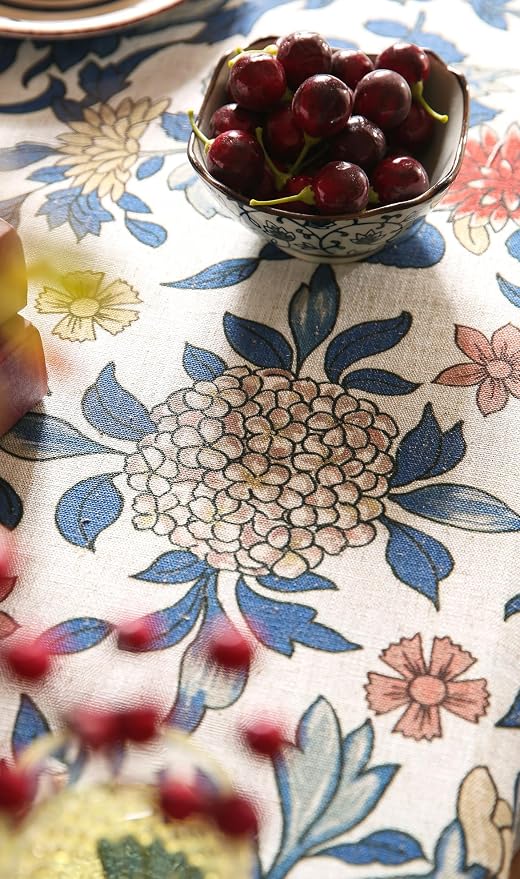 patdrea Designer Small Blue Tablecloth - Image 6