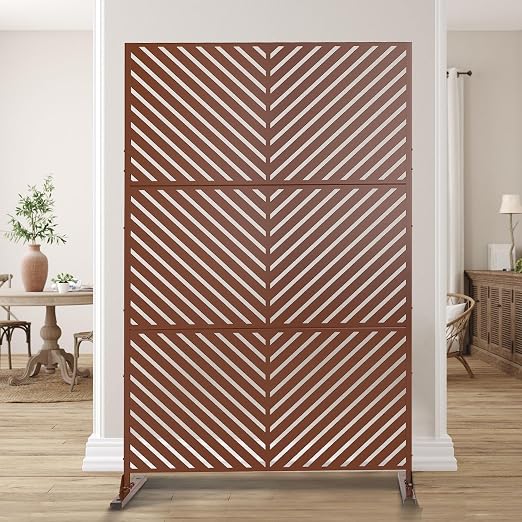 Casaphoria 72" H x 47" W Metal Privacy Screen, Freestanding Outdoor Screen by Casaphoria