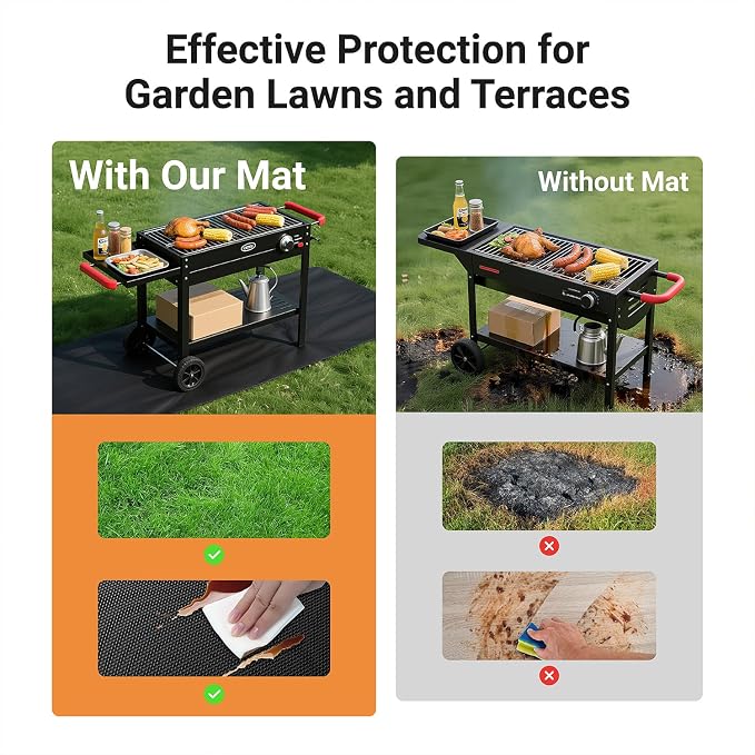 Lancryen 2025 Thickened 40 x 65 inch Under Grill Mat - Image 5