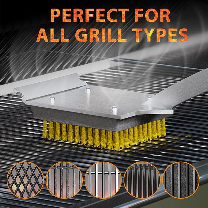 ENLOY Copper Wire Grill Brush Replacement Head, Grill Cleaning Bristle Brush - Image 4