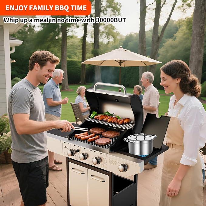 3-Burner Propane Gas BBQ Grill - Image 7