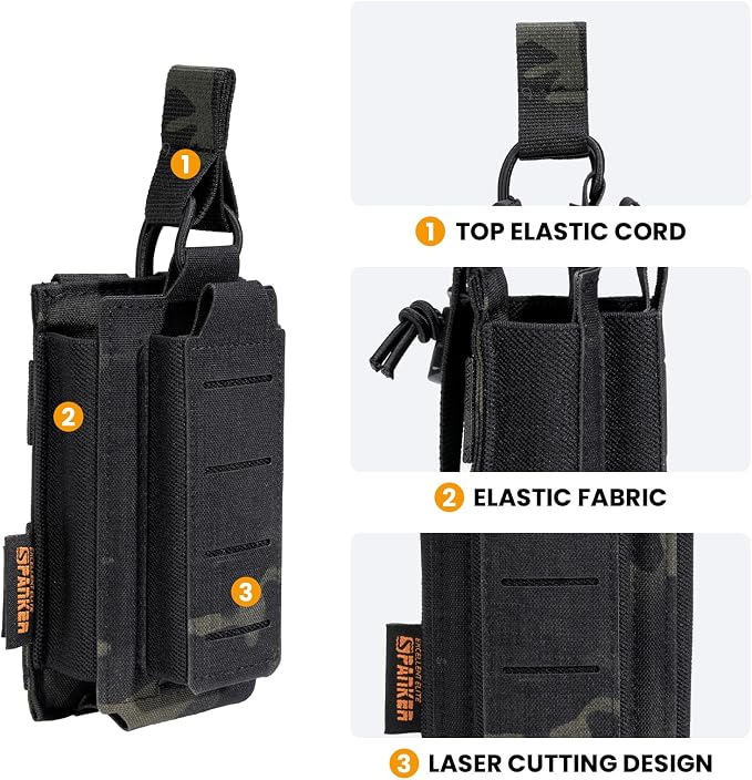 EXCELLENT ELITE SPANKER Tactical Open-Top Single/Double/Triple Molle Mag Pouch - Image 3