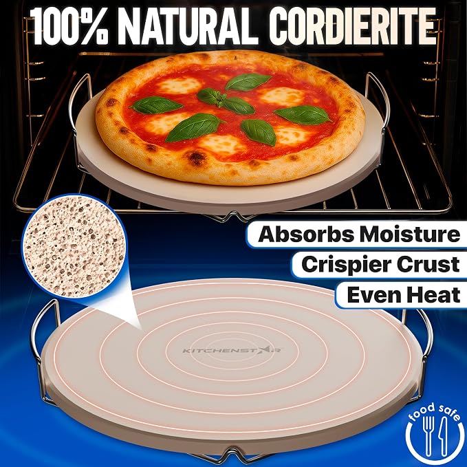 KitchenStar 12-inch Pizza Stone - Image 3