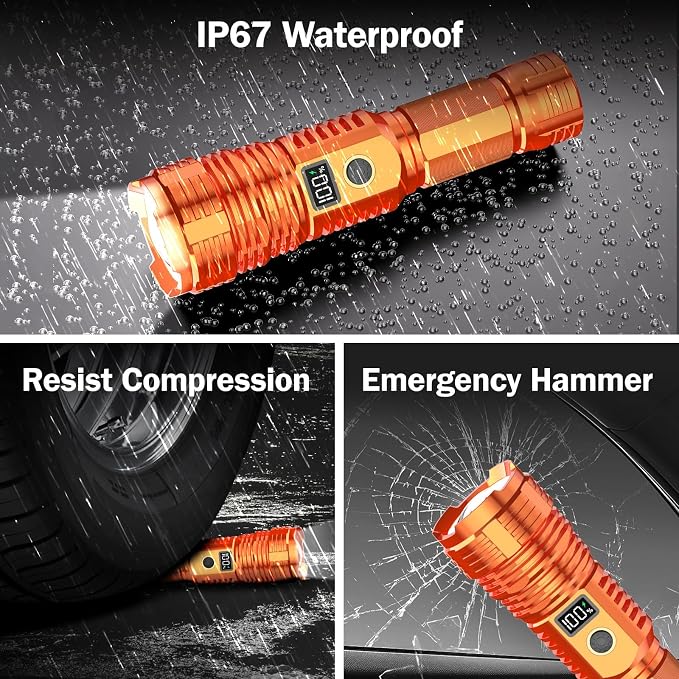 Flashlights High Lumens Rechargeable, LED Super Bright Flash Light Long Beam - Image 7