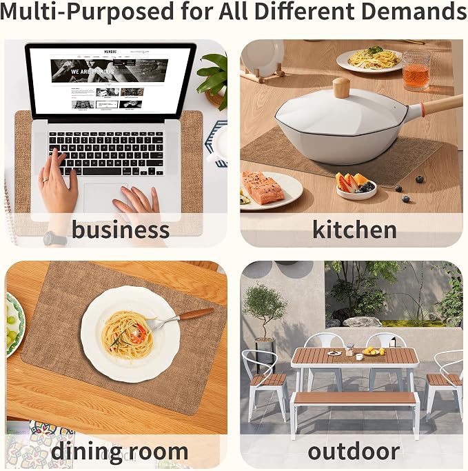 Maxpearl Faux Leather Placemats Set of 4 - Image 6