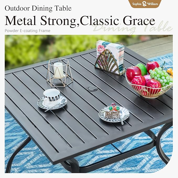 Sophia & William Metal Outdoor Patio Dining Set 6 PCS - Image 4