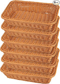 6 PCS 12x8 Inch Wicker Bread Basket, Woven Serving Basket, Tabletop Food by GNIEMCKIN