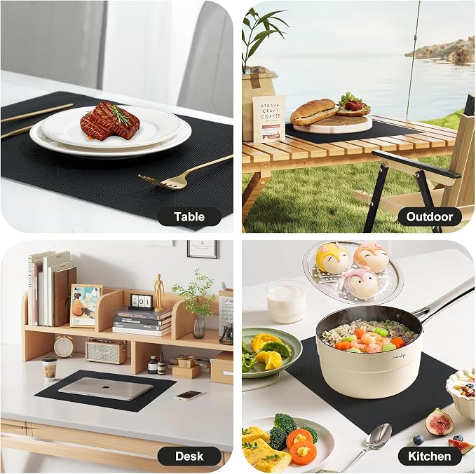 Placemats Set of 12，Non-Slip PVC Weave Table Mats Easy to Clean，Heat Resistant - Image 7