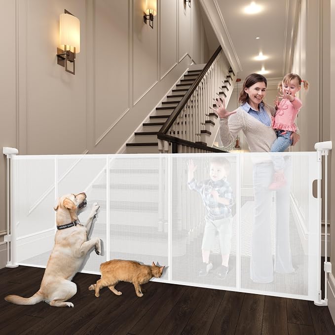 Retractable Baby Gates Dog Gate by LUVCOO