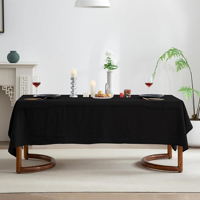 EVERLY 100% Pure Linen Rectangle Tablecloths 60x84Inches - Image 2