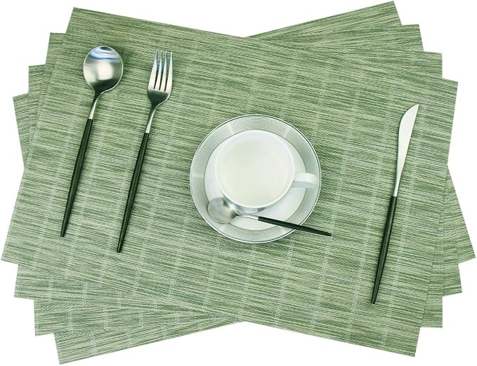 PIGCHCY Countryside Placemats Set of 4 Woven Heat Resistant Placemats Washable - Image 4