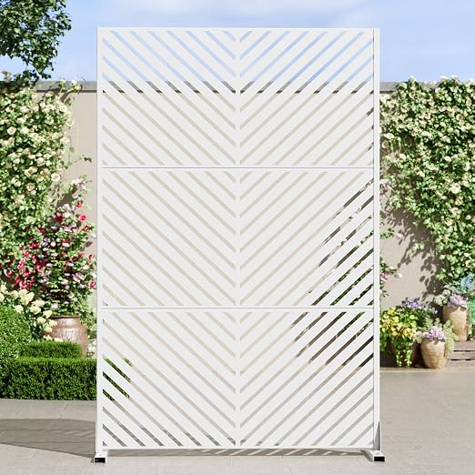 Casaphoria 72" H x 47" W Metal Outdoor Privacy Screen, Freestanding Decorative by Casaphoria