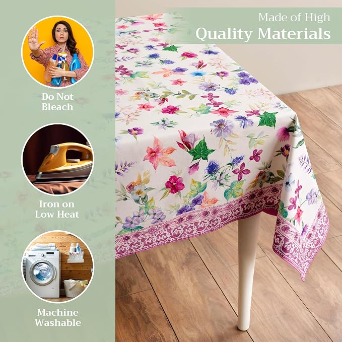 Maison d' Hermine Table Cloth Rectangle Table 100% Cotton 70 x 108 Inches - Image 3