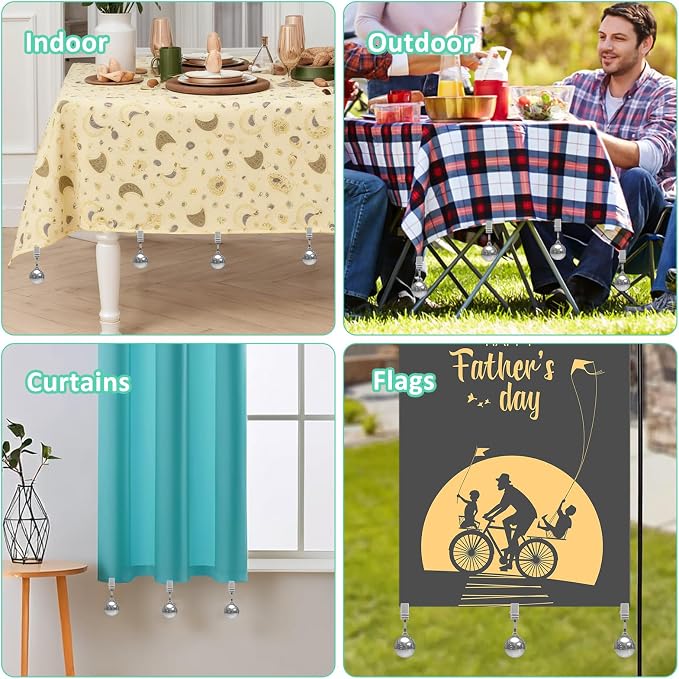 10 Pack Heavy Tablecloth Weights, Stainless Steel Balls - Image 7