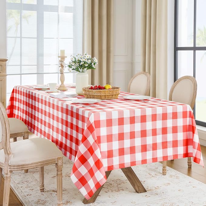 Softalker Gingham Checkered Tablecloth Rectangle - Image 6
