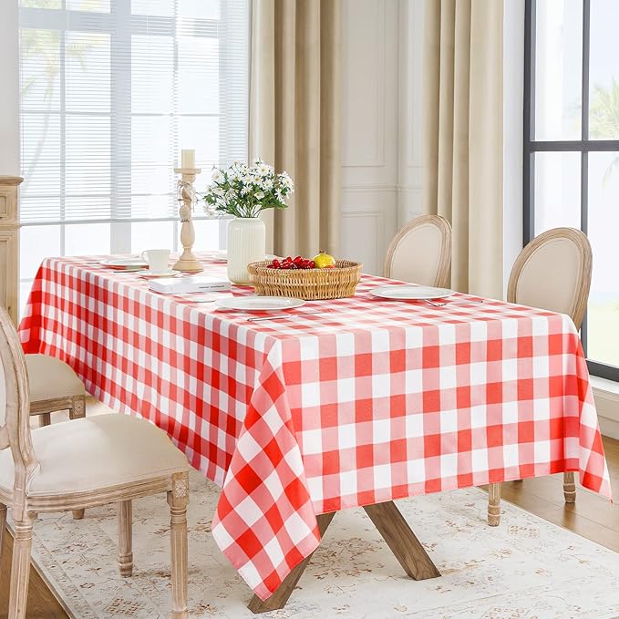 Softalker Gingham Checkered Tablecloth Rectangle - Image 6