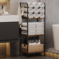 Towel Rack Free Standing 3-Tier M-Shaped Detachable Dividers, Durable Metal by Unknown