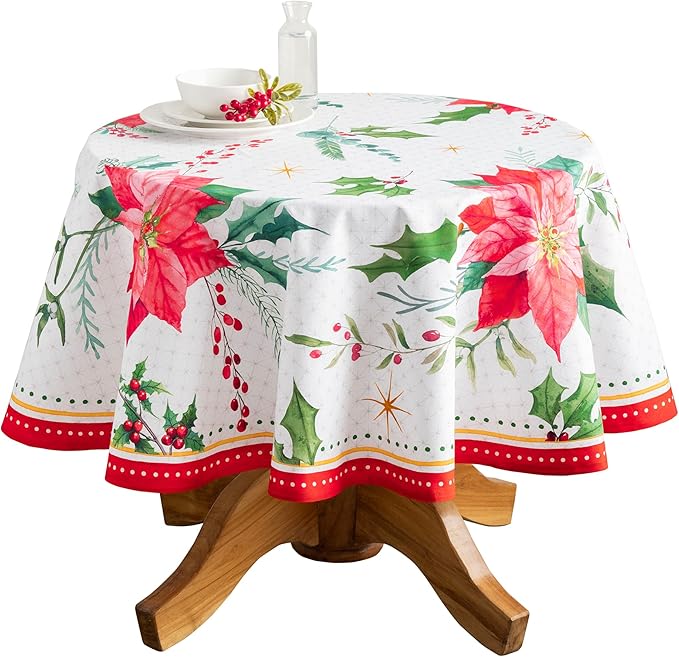 Maison d' Hermine Table Cloth Round Table 100% Cotton 69 Inches Fall Tablecloth by MaisondHermine