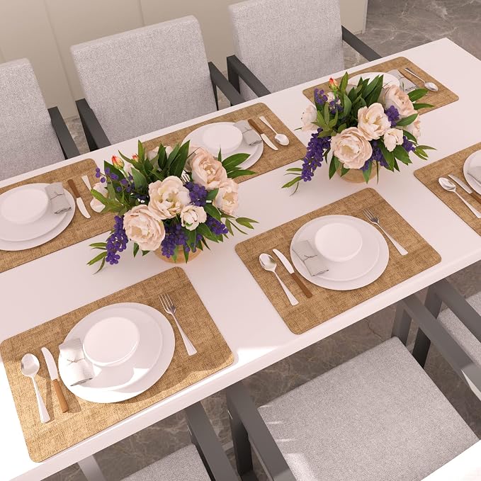 Maxpearl 8-Piece PU Leather Placemats – Durable, Heat Resistant & Wipeable - Image 6