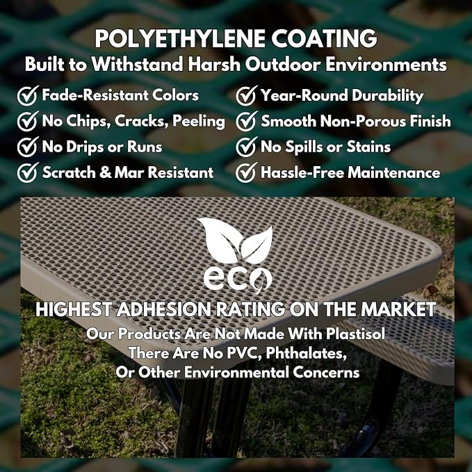 Coated Outdoor Furniture Heavy-Duty Portable Outdoor Picnic Table - Image 7