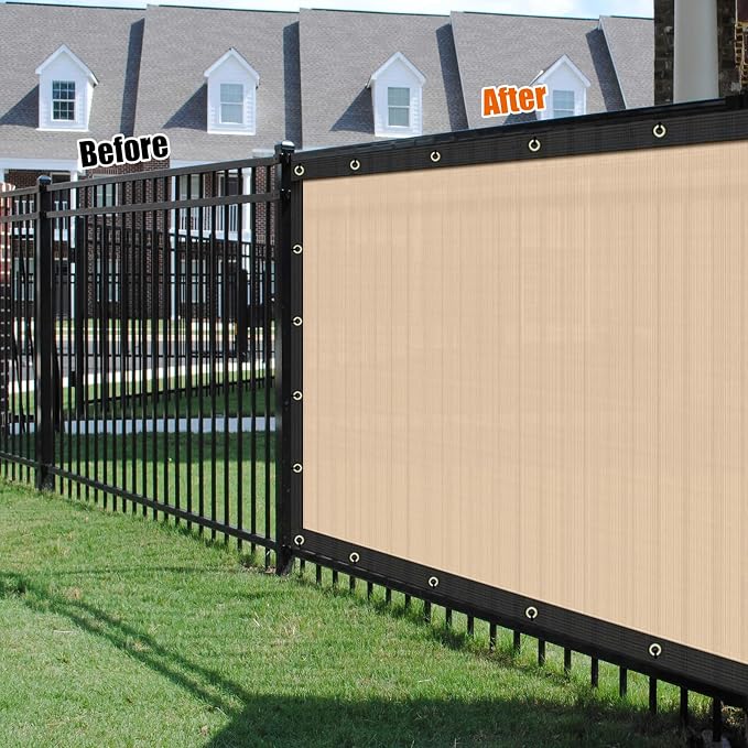 AYOHA 4' x 24' Privacy Fence Screen Fabric Mesh Shade Net Cover, Heavy Duty 160 - Image 5