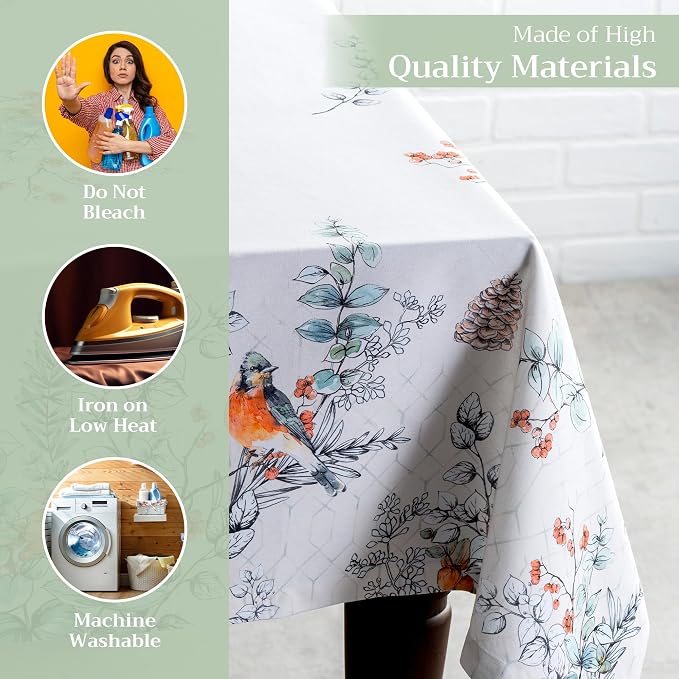 Maison d' Hermine Table Cloth Square Table 100% Cotton 54 x 54 Inches Fall - Image 3