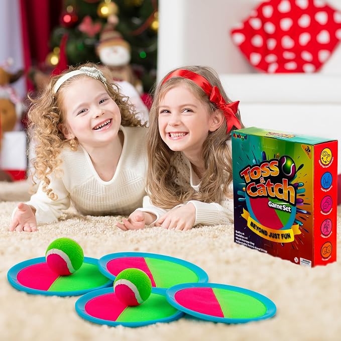Ayeboovi Toss and Catch Ball Set Boys Toys Outdoor Toys Yard Games Outside - Image 3