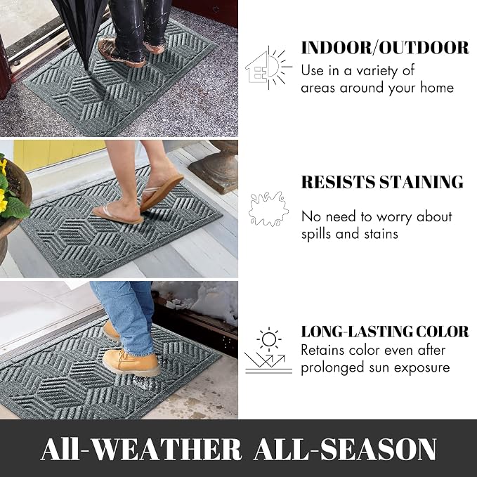 Yimobra Large Door Mat 36x24, All-Season Waterproof Outdoor Mats - Image 5