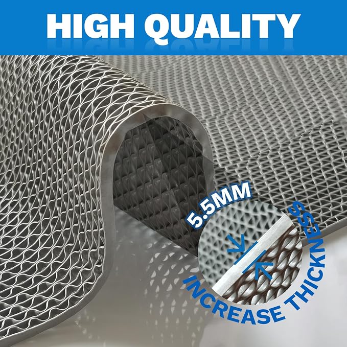 PVC Drainage Floor Mat 3x10Ft, Non-Slip 0.22'' Thick Heavy Duty Mesh Hole Pool - Image 3
