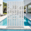Metal Privacy Screen for Outdoor & Indoor Use, Free Standing Privacy Screen for by Unknown