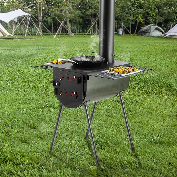 VEVOR 118" Camping Wood Stove, Portable Alloy Steel Tent Stove - Image 8