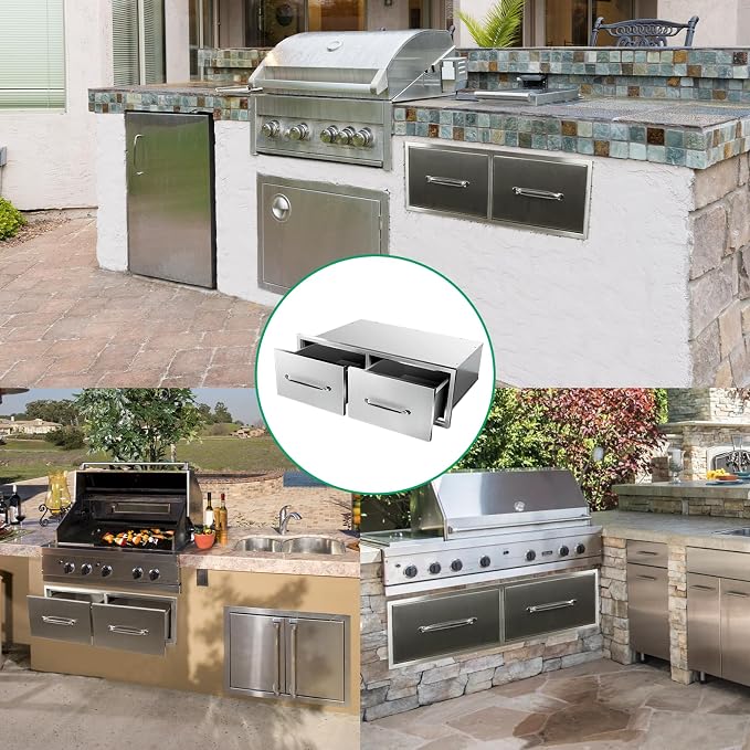 Outdoor Kitchen Drawers 30" W x 10" H x 20" D Stainless Steel Single Drawers - Image 6
