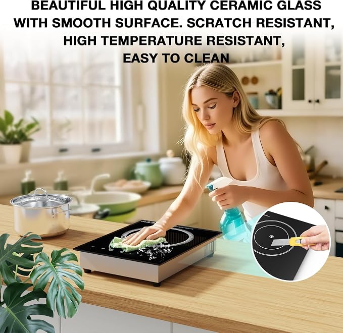 single burner Electric Cooktop, 110V 1800W Electric Stove Top - Image 6
